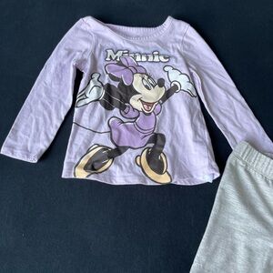 Disney Purple and Gray Minnie Mouse Kids Matching Set